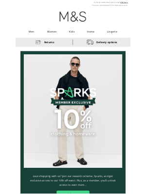 Marks and Spencer USA - Get 10% off with Sparks 🔥