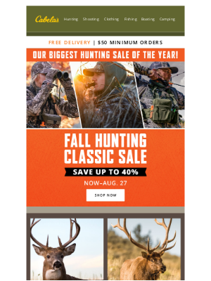 Cabela's (Canada) - The Biggest Hunting Sale Of The Year Is Here!