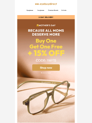 EyeBuyDirect - Daniel, save for Mom 👩💐