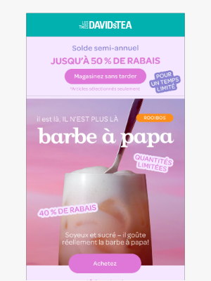 DAVIDsTEA - Vous l’avez demandé, il est DE RETOUR!
