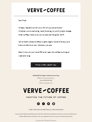 Verve Coffee Roasters - Already on the road? Don’t forget your coffee.