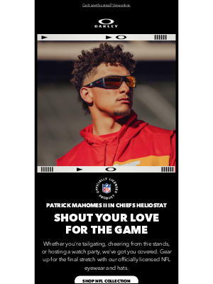 Oakley - Patrick Mahomes II in Chiefs’ Heliosat