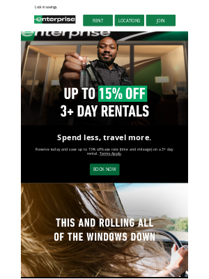 Enterprise Rent-A-Car - Up to 15% Off Base Rate, Mark