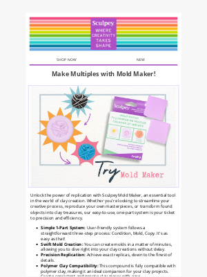 Sculpey - Save Time Making Multiples - Use Sculpey Mold Maker