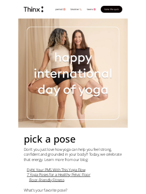 THINX - 🧘‍♀️ Namaste, friend