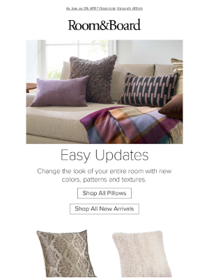 Room & Board - New! A fresh array of throw pillows