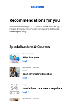 Coursera - Recommended: AI For Everyone