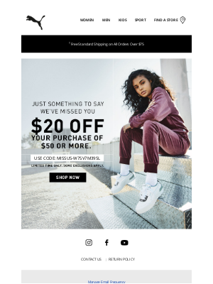 PUMA USA - How does $20 off sound?