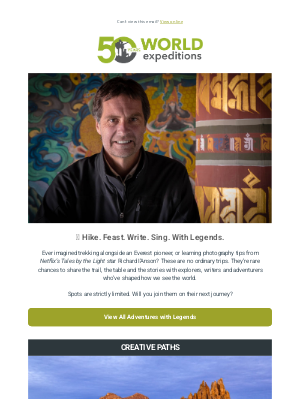 World Expeditions - ✨ Hike. Feast. Write. Sing. With Legends.