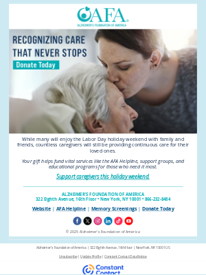 Alzheimer's Foundation of America - Recognizing Care That Never Stops