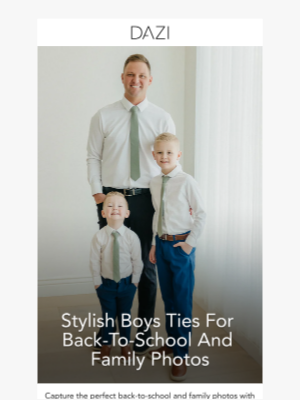 DAZI - Stylish Boys Ties For Back-To-School And Family Photos