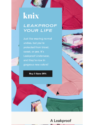 Knix Wear - Leakproof Undies - Buy 3 Save 25%!