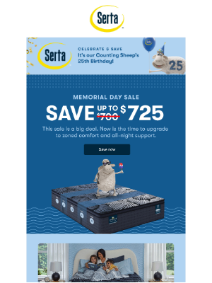Serta - Step up your sleep & save