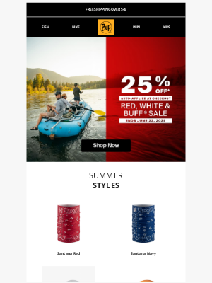 Buff - Gear Up for Summer with 25% Off* 🌞