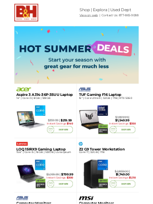 B&H Photo Video - 100s of Hot Summer Deals – Limited-Time Only!