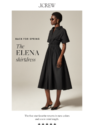 J.Crew - Back in stock: the Elena dress