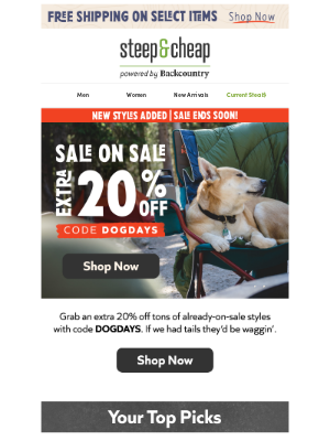 Take an extra 20% off select sale items