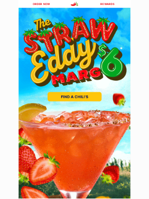 Chili's Grill & Bar - ⏱️ Time’s running out to get our $6 StrawEddy Marg