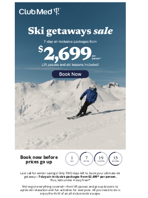 ⛷️ Only 2 Days Left—Air-Inclusive Packages from Just $2,699