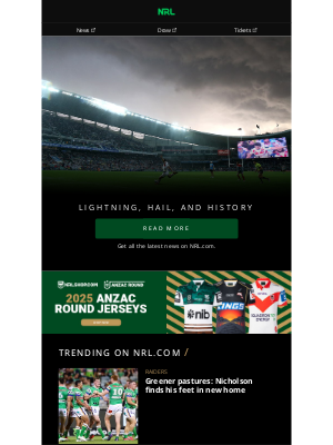 NSW Rugby League (Australia) - Hailstorm Havoc: Remembering the 2015 ANZAC Day Match 🎖