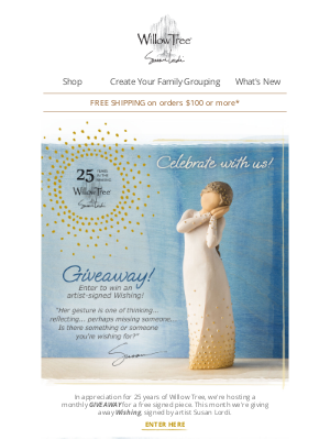 Willow Tree� by Susan Lordi - August Giveaway!