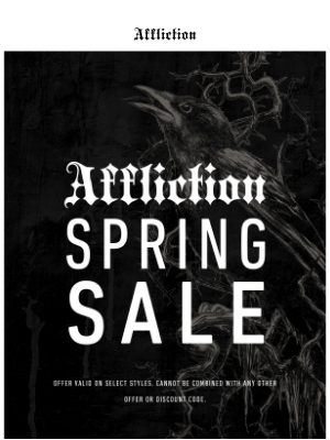 Affliction Clothing - Affliction Spring Sale Starts Now