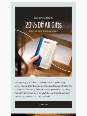 MistoBox - Give the gift that keeps on giving.