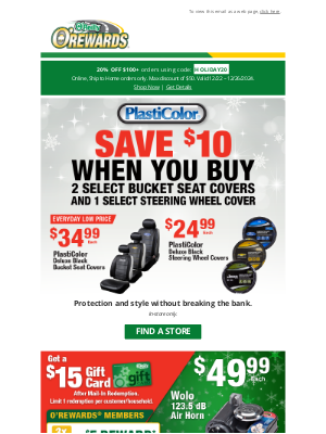 O'Reilly Auto Parts - Still looking for a gift?