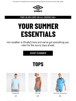 Umbro (UK) - Destination: Summer