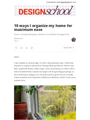 Schoolhouse Electric & Supply Co. - 10 ways I organize my home for maximum ease
