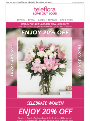 Celebrate Women with Flowers💖 20% off Now