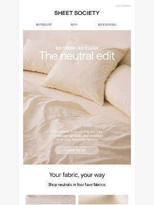 Sheet Society (Australia) - Love a neutral bed? Us, too