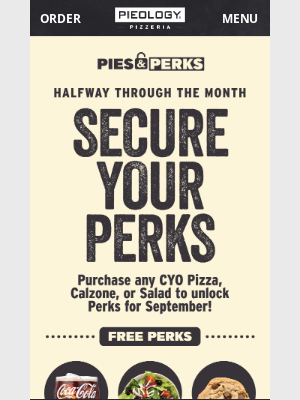 Pieology Pizzeria - Unlock Free Perks with any CYO