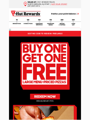 Pizza Hut - Craving a FREE large pizza, Bonita? 👀