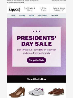 Zappos - Presidents’ Day Sale! ❤️👟💙