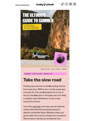 Lonely Planet - The best road and train trips for summer 🚂