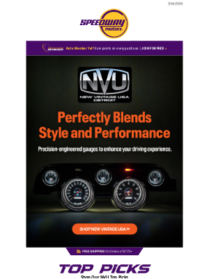 Speedway Motors - New Vintage USA Elevates the Style of Your Classic or Custom Vehicle