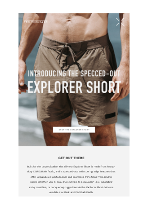 TEN THOUSAND - The All-New Explorer Short
