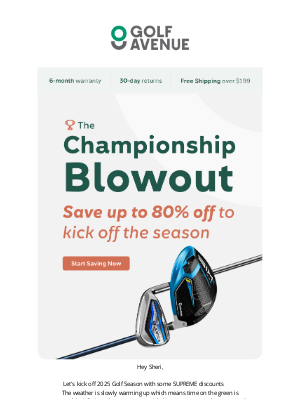 Golf Avenue (Canada) - Winter has been long… its time to get into the SWING of things 