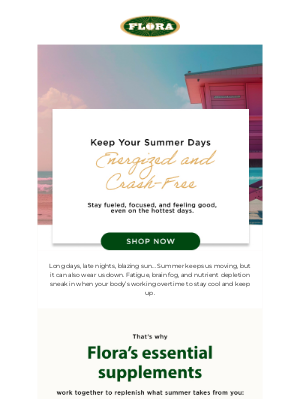 Flora Health - Feeling Drained During Summer? Here’s Your Daily Fix ☀️🍃