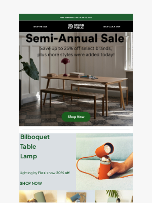Design Public - The Semi-Annual Sale just got BIGGER!