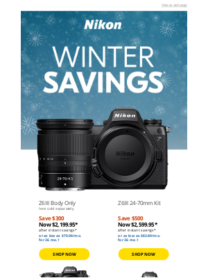 NikonUSA - It's chilly outside, so cozy up with our savings!