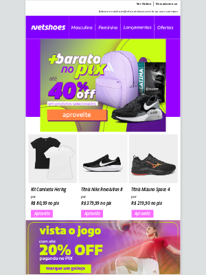 Netshoes (Brazil) - Mais barato no pix 💸