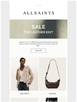 ALLSAINTS (United Kingdom) - Up To 60% Off: Leather Edit