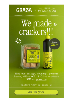 Graza - LEMON OLIVE OIL CHIVE CRACKERS YUM