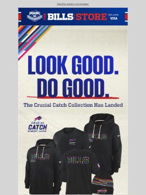 Buffalo Bills - Look Good. Do Good - Shop the new Crucial Catch Collection NOW!