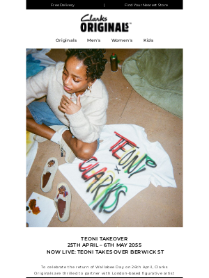 Clarks Shoes (United Kingdom) - Teoni takes over Berwick Street