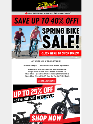 Royal Distributing - 😱 BIKE SALE ENDS TONIGHT!