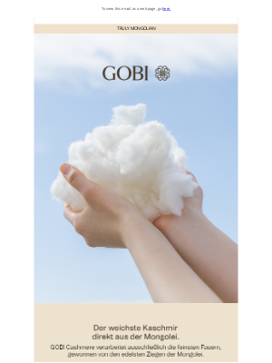 Gobi Cashmere - Unvergleichliche Weichheit
