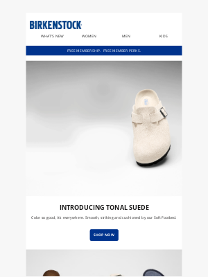 Birkenstock - Introducing Tonal Suede in Dark Tea, New Navy & more